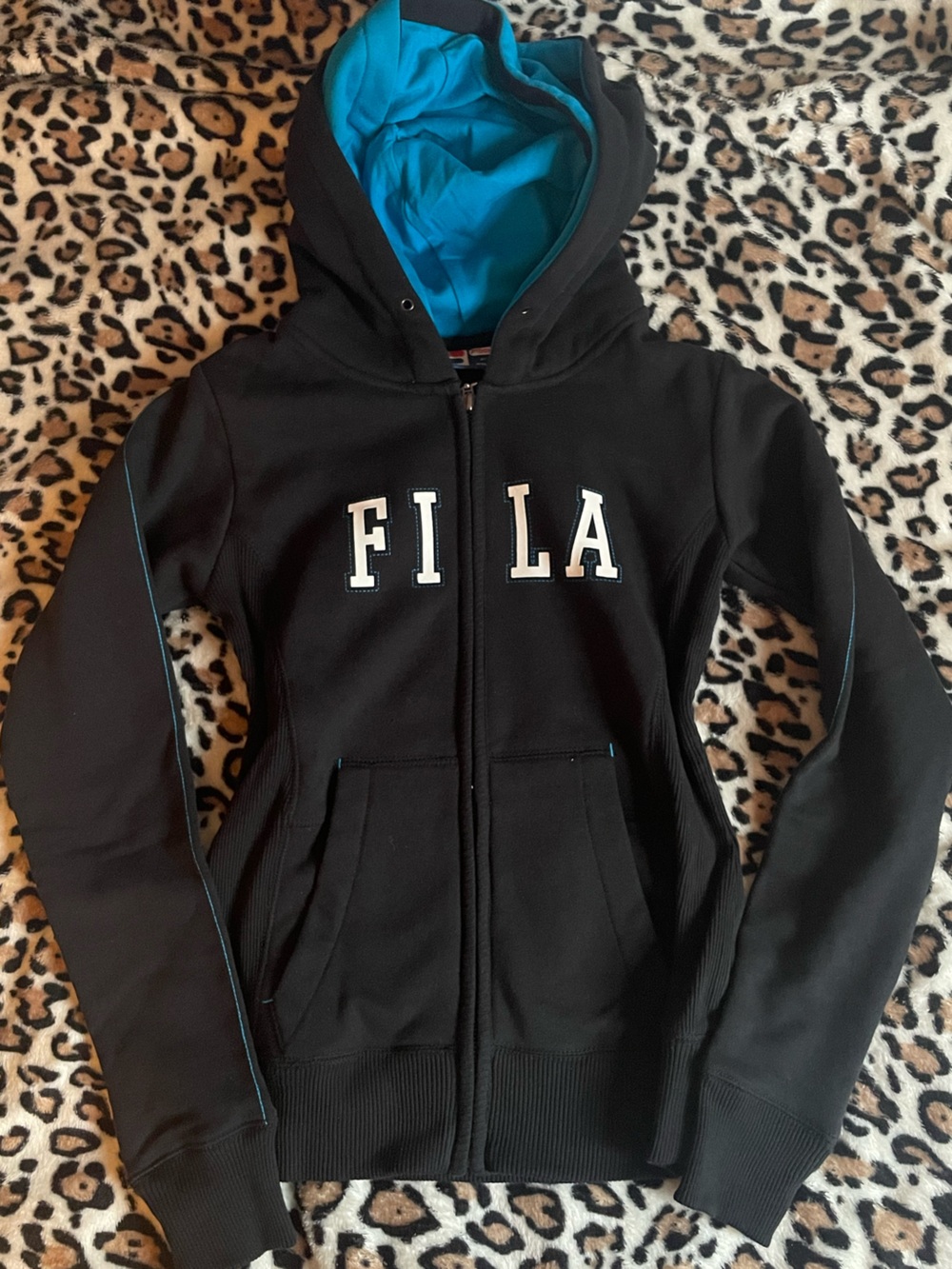 ♡ Fila Zip-Up Hoodie Double Hooded